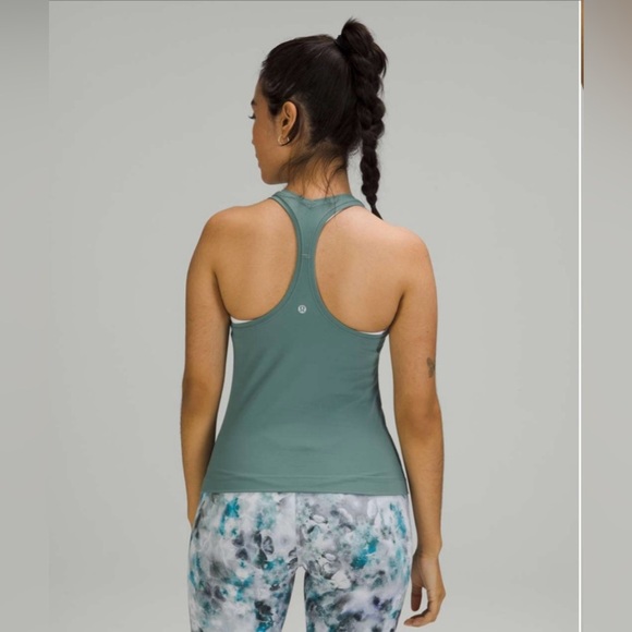 NWT Lululemon Cool Racerback Shorter Length *Nulu in Tidewater Teal - Picture 2 of 5